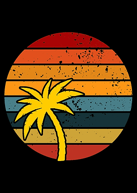 Retro Palm Tree Art