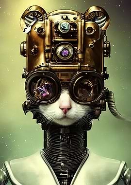 Steam punk cat