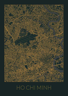 Ho Chi Minh GrayOrange Map