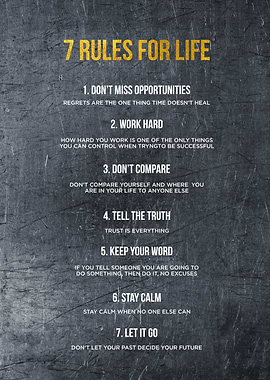the 7 rules of life
