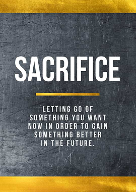 sacrifice motivational art