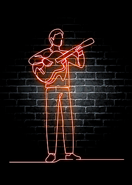 Guitar Neon Music