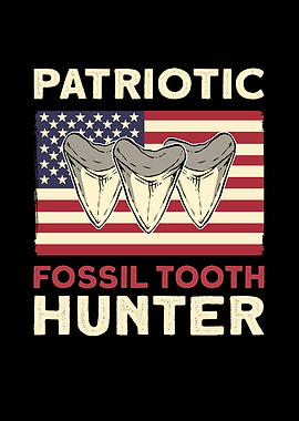 Patriotic USA Fossil Tooth