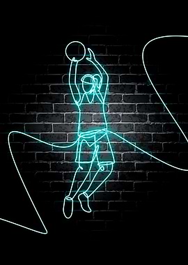 Basketball Neon Sports