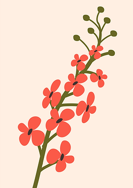 Botanical colorful leaves