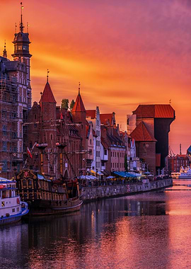 Evening In City Of Gdansk