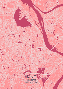 Hanoi Pink Rose Map