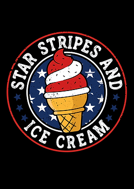 Star Stripes And Ice Cream