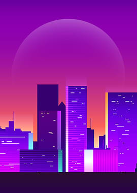 New york night silhouette