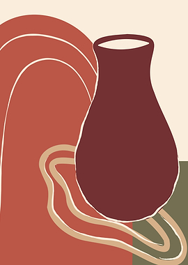 Boho Vintage floral vase