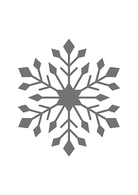 Grey White Snowflake
