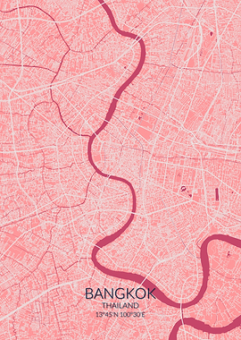 Bangkok Pink Rose Map