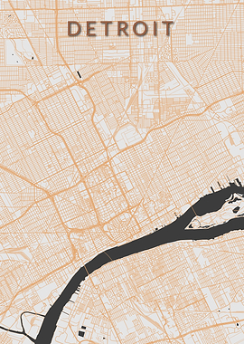 Detroit USA Map