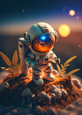 Cute Astronaut Monster