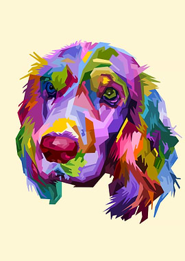 Colorful Cocker spaniel