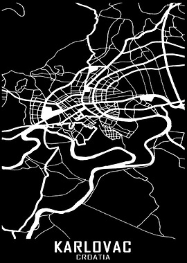 Karlovac Croatia City Map