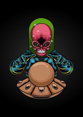 Fortune teller alien skull