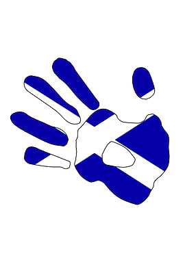 Scotland Flag Hand Print
