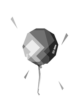 Grayscale Balloon Poster