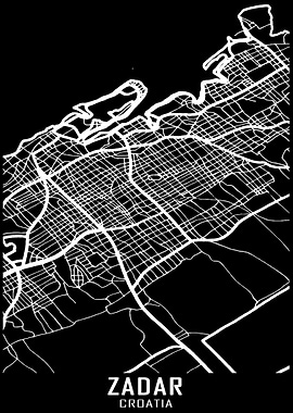 Zadar Croatia City Map