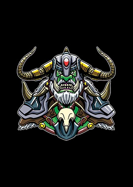 Angry king of orc warriors