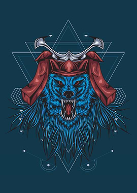 wolf samurai graphic