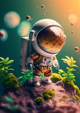 Cute Astronaut Monster