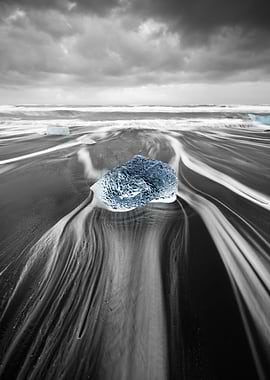 Ice block in the surf