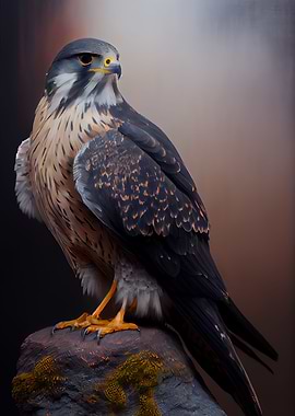 Merlin Falcon Oil Paint