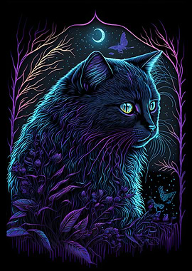 Black Light Cat 7