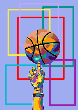 Basketball in pop art
