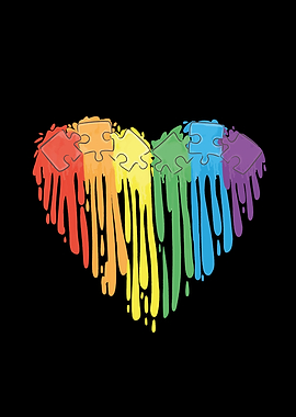 Autism awareness heart