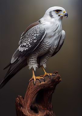 Grey Falcon Oil Paint