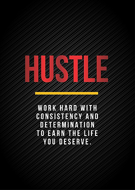 hustle motivation poster