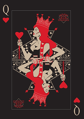 Queen of Heart card
