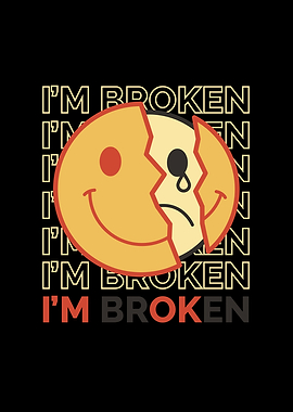 Broken happy face emoji