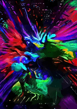 Abstract paint explosion