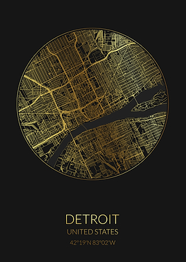 Detroit Black Gold Map