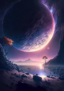 Purple Planet Landscape