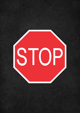 stop warning sign