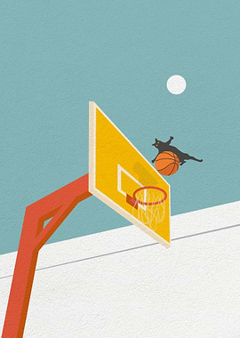 Minimal Art Playing Basket