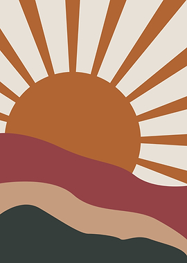 Boho landscape nature