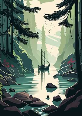 River sunset