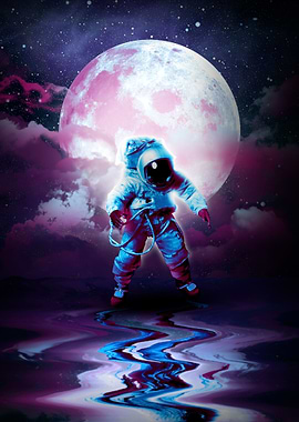 Astronaut at the Moon