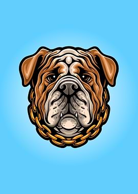 Bulldog head mascot