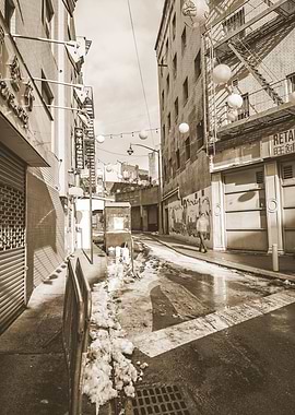 Chinatown NYC Sepia Photo