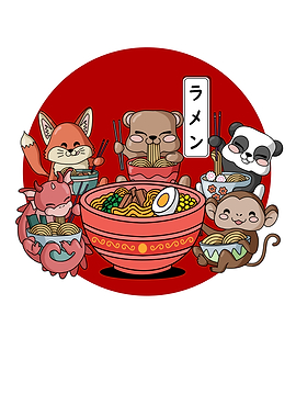 Fox Panda Axolotl Monkey