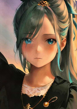 Anime girl portrait