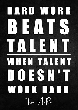 hard work beats talent