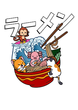 surfing ramen bowl anime